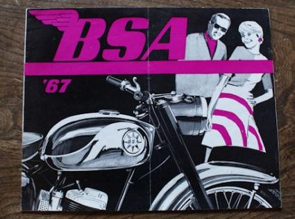 sales sheet for 70's bsa motorbike