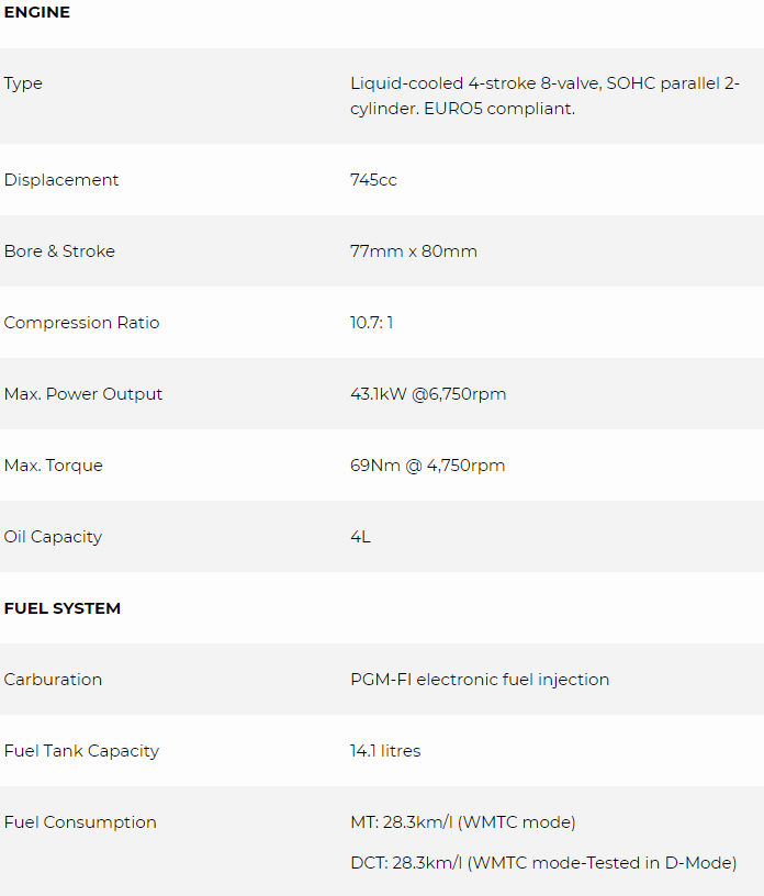 honda nc750x spec sheet specification data sheet for 2021 honda nc750x